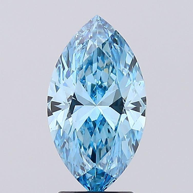 3.01 Ct. Fancy Vivid Blue Marquise Lab Grown Diamond