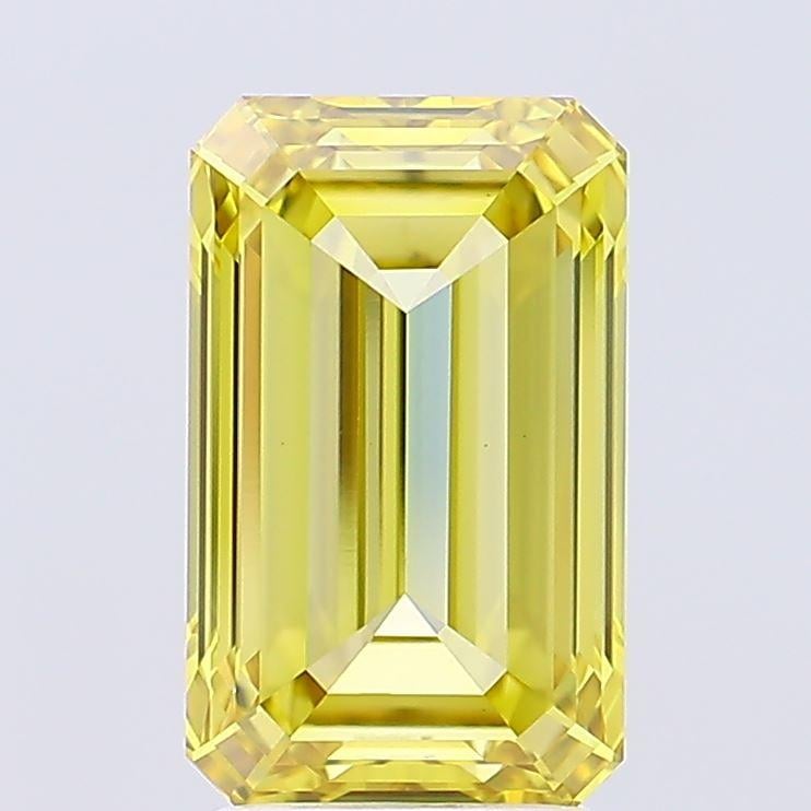 3.39 Ct. Fancy Intense Yellow Emerald Lab Grown Diamond