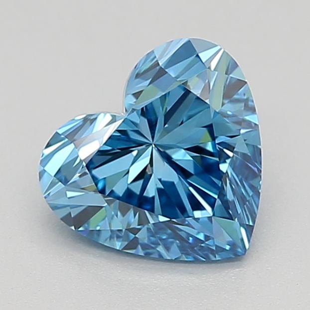 0.55 Ct. Fancy Vivid Blue Heart Lab Grown Diamond
