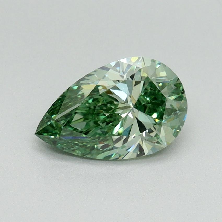1.00 Ct. Fancy Vivid Green Pear Lab Grown Diamond