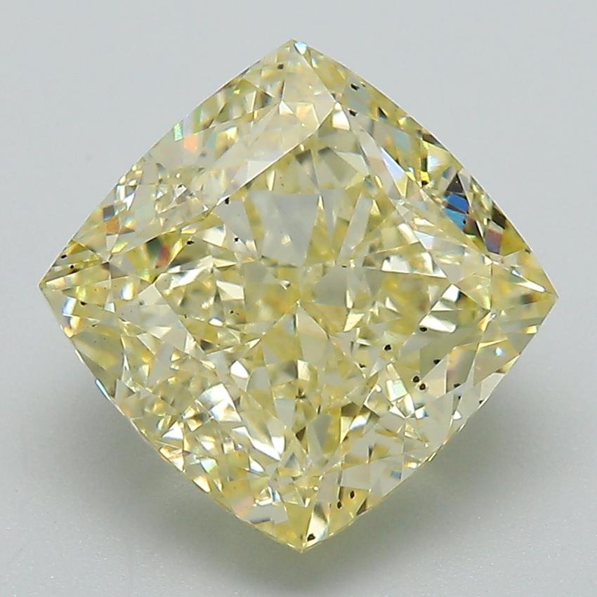 4.77 Ct. Fancy Intense Yellow Cushion Lab Grown Diamond