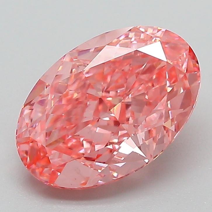 2.27 Ct. Fancy Vivid Pink Oval Lab Grown Diamond