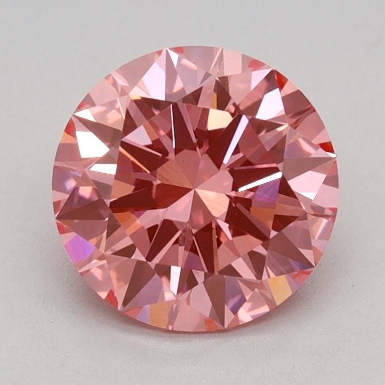 1.14 Ct. Fancy Vivid Pink Round Lab Grown Diamond