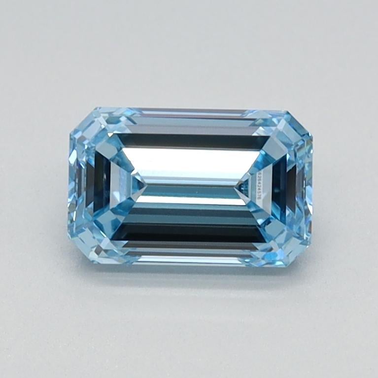 0.73 Ct. Fancy Intense Blue Emerald Lab Grown Diamond
