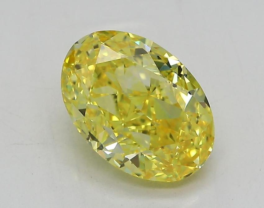 2.0 Ct. Fancy Vivid Yellow Oval Lab Grown Diamond
