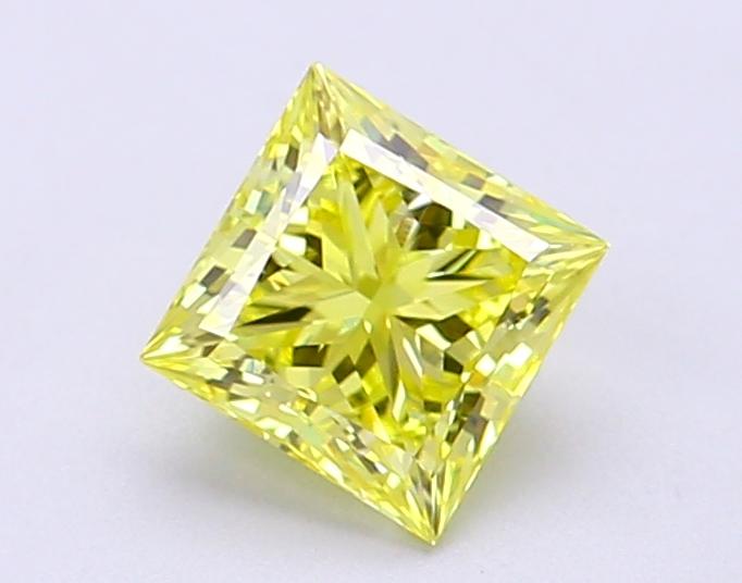 1.02 Ct. Fancy Vivid Yellow Princess Lab Grown Diamond