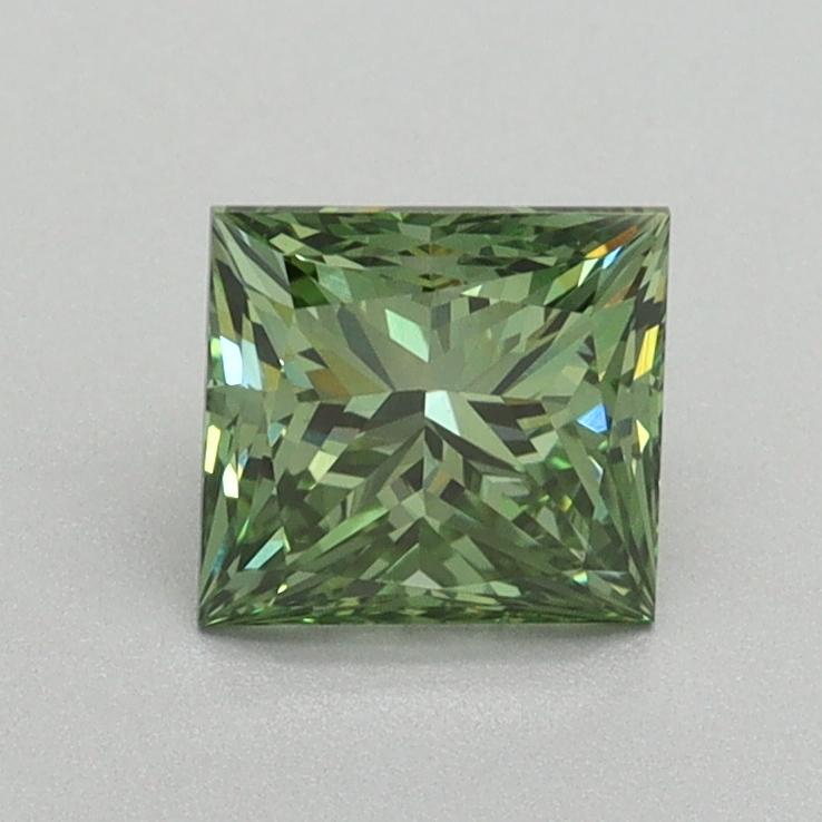 1.01 Ct. Fancy Vivid Green Princess Lab Grown Diamond
