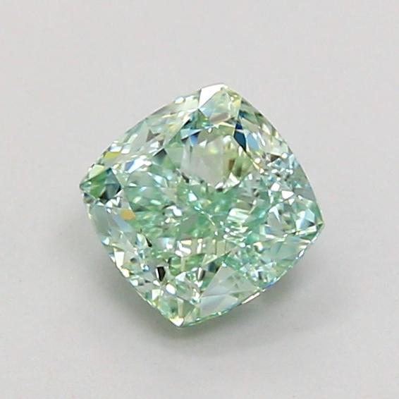 1.06 Ct. Fancy Intense  Green Cushion Lab Grown Diamond