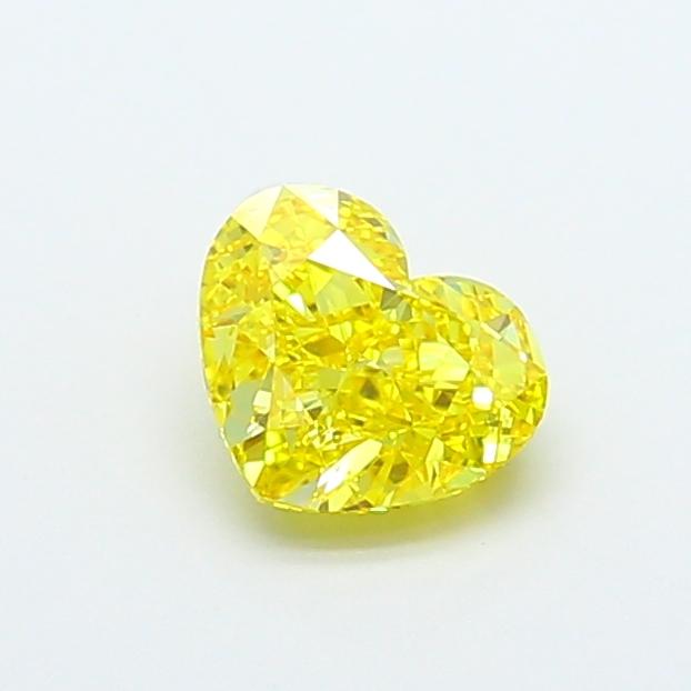 1.37 Ct. Fancy Vivid  Yellow Heart Lab Grown Diamond