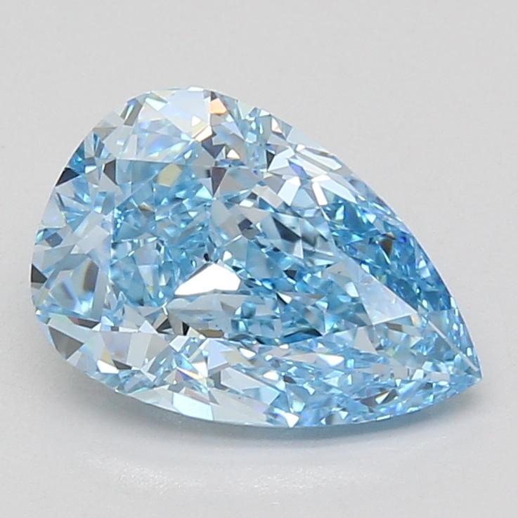 3.05 Ct. Fancy Vivid Blue Pear Lab Grown Diamond