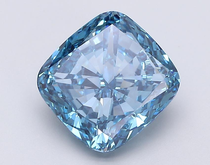 5.03 Ct. Fancy Vivid Cushion Lab Grown Diamond