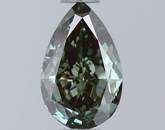 0.46 Ct. Fancy Vivid Green Pear Lab Grown Diamond