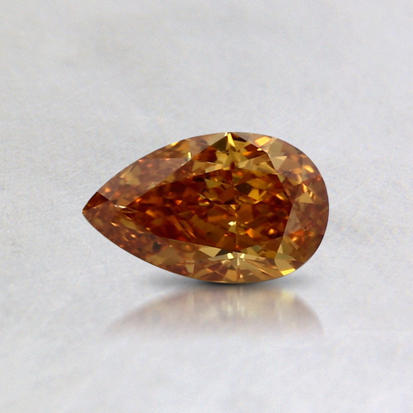 0.38 Ct. Fancy Vivid Yellowish Orange Pear Colored Diamond