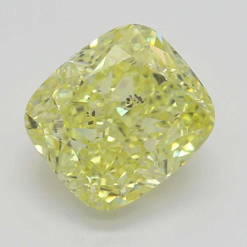 2.23 Ct. Fancy Intense Yellow Cushion Diamond
