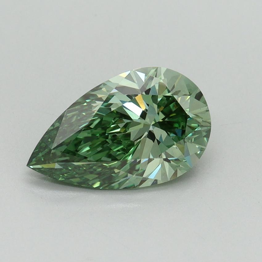 1.57 Ct. Fancy Vivid Green Pear Lab Grown Diamond