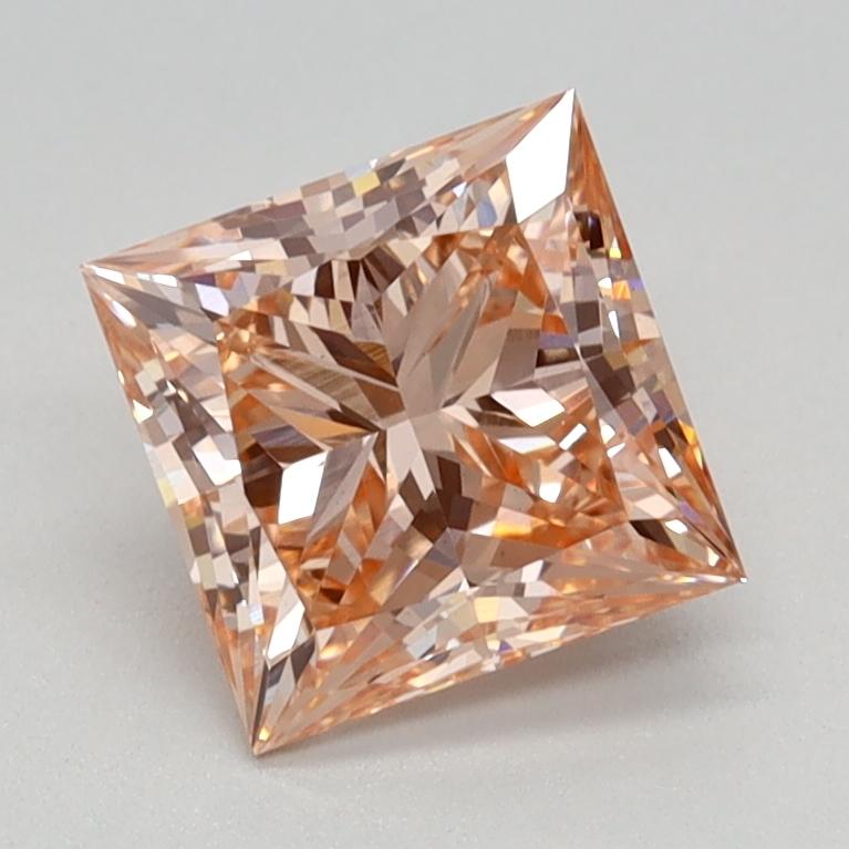 1.27 Ct. Fancy Intense Orange Pink Princess Lab Grown Diamond