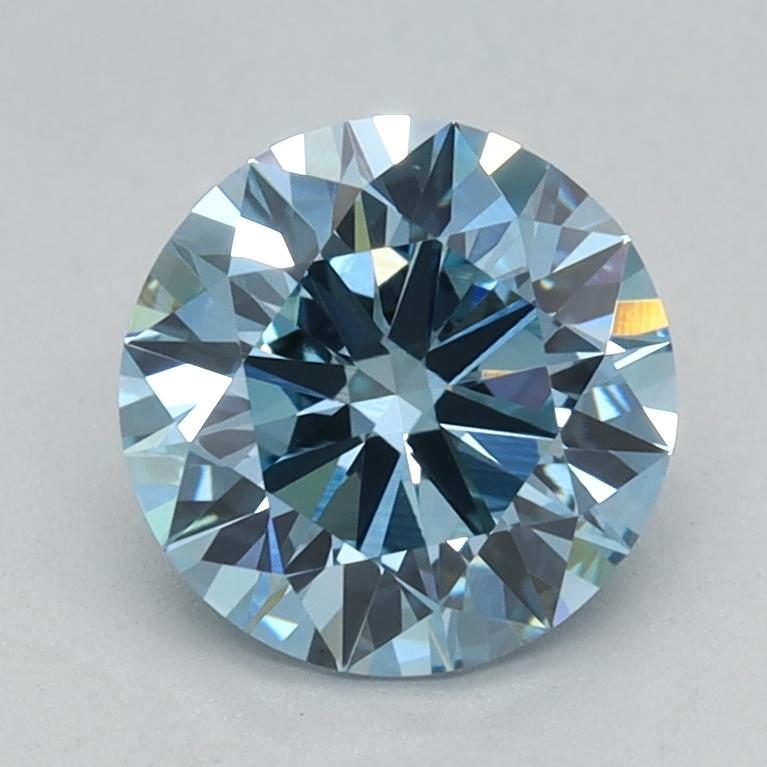 1.06 Ct. Fancy Vivid Blue Round Lab Grown Diamond