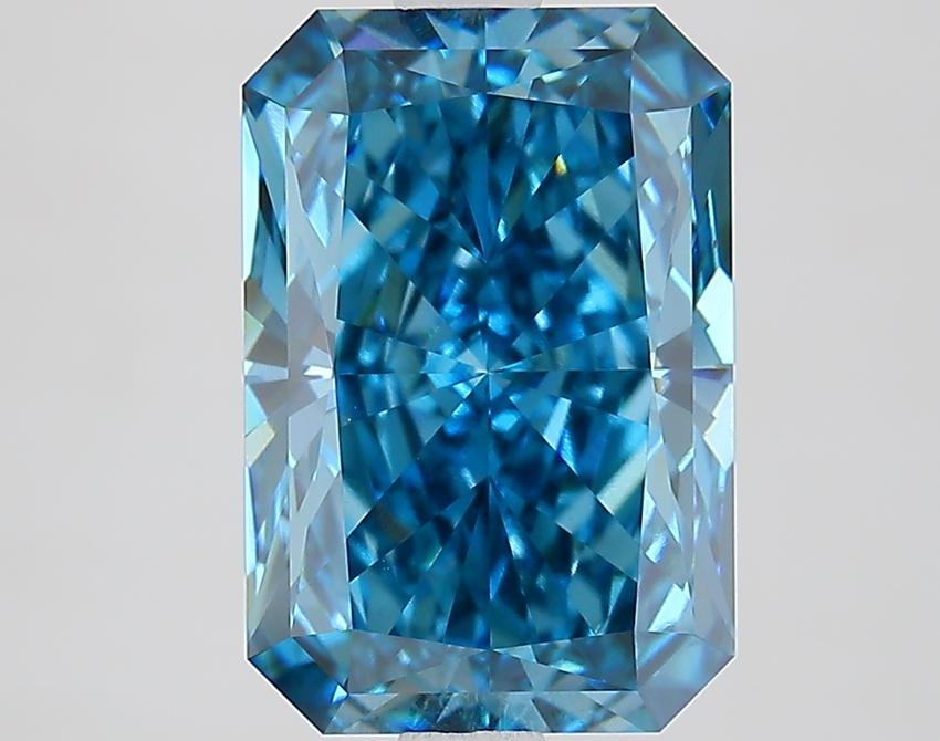 3.04 Ct. Fancy Vivid Blue Radiant Lab Grown Diamond