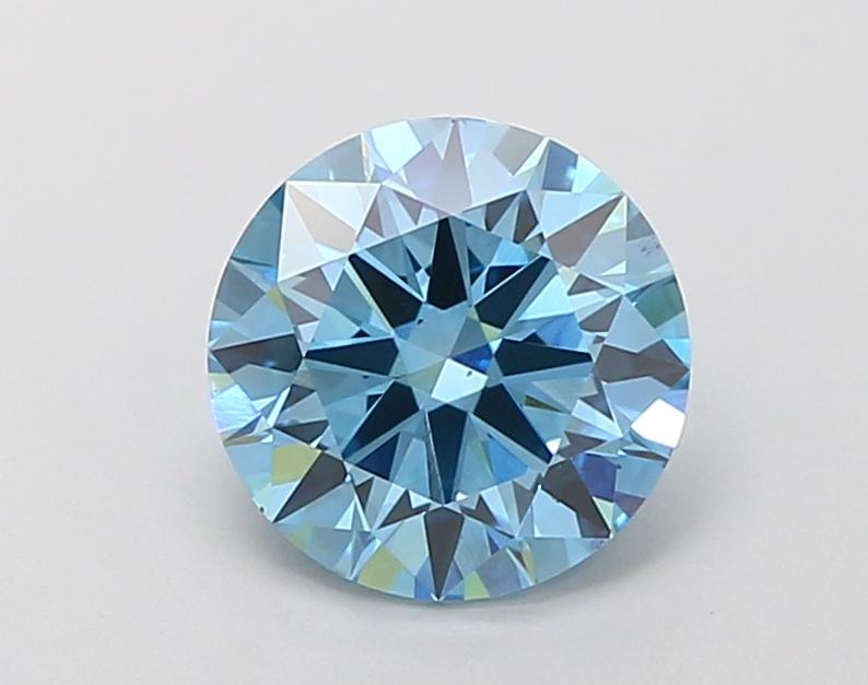2.06 Ct. Fancy Vivid Blue Round Lab Grown Diamond