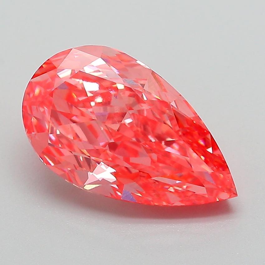 3.02 Ct. Fancy Vivid Pink Pear Lab Grown Diamond