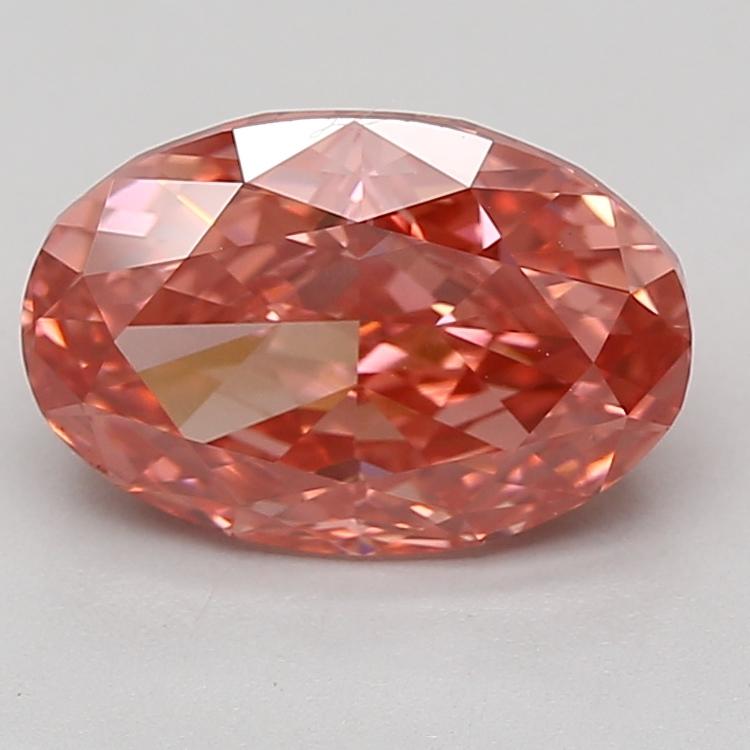 3.52 Ct. Fancy Vivid Pink Oval Lab Grown Diamond