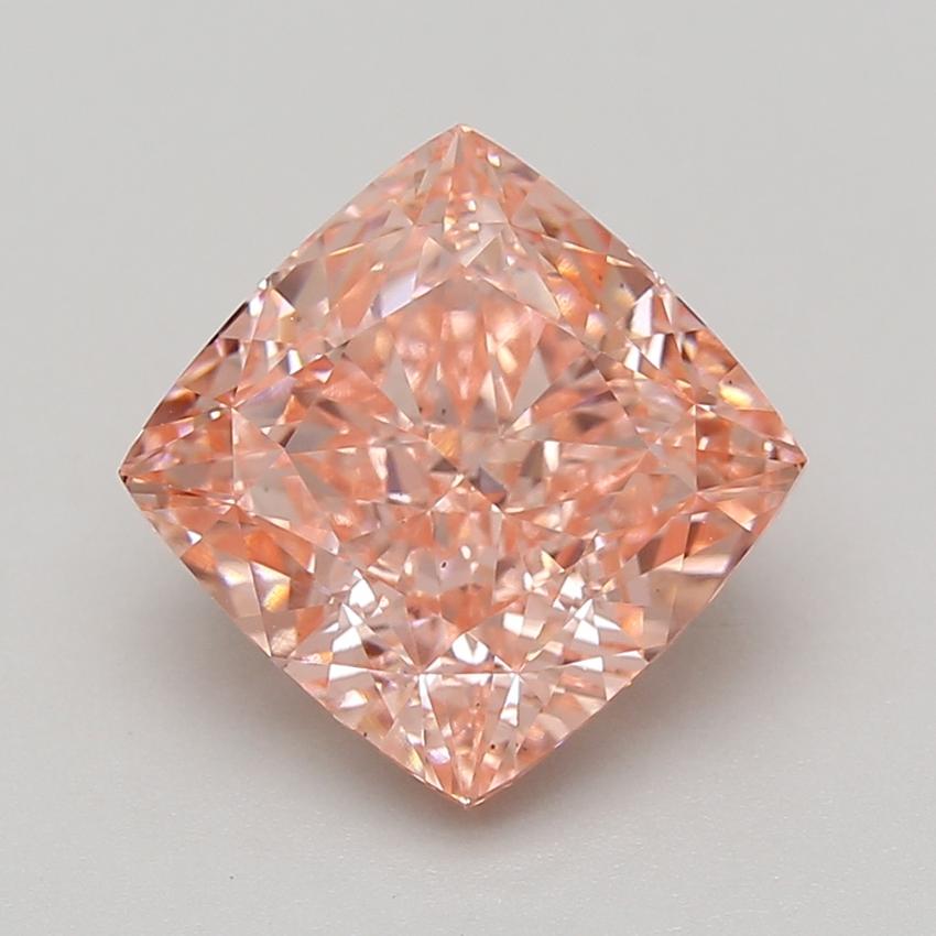 5.08 Ct. Fancy Vivid Pink Cushion Lab Grown Diamond