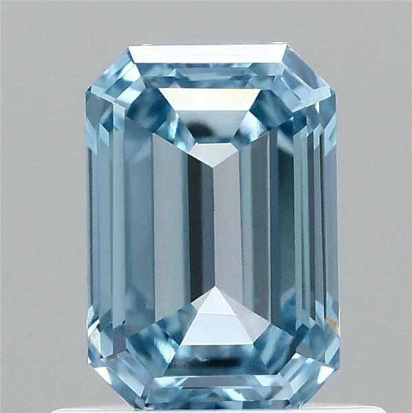 0.84 Ct. Fancy Vivid Blue Emerald Lab Grown Diamond