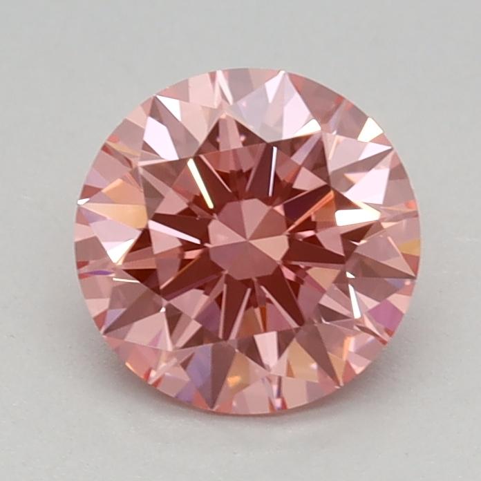 0.77 Ct. Fancy Vivid Pink Round Lab Grown Diamond