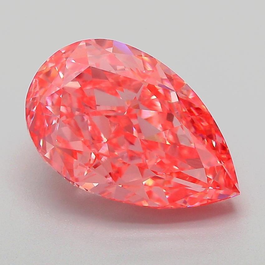4.67 Ct. Fancy Vivid Pink Pear Lab Grown Diamond
