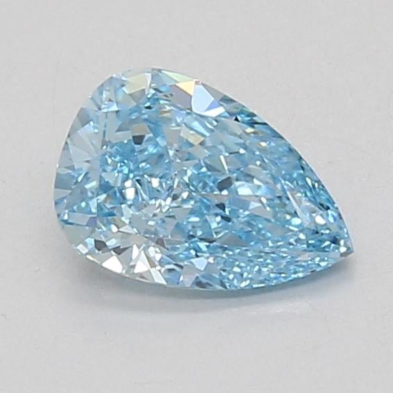 0.91 Ct. Fancy Vivid Blue Pear Lab Grown Diamond