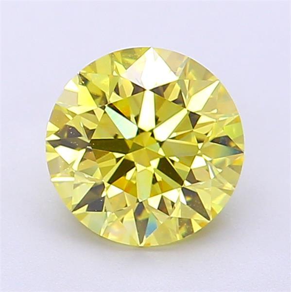 1.51 Ct. Fancy Intense  Yellow Round Lab Grown Diamond