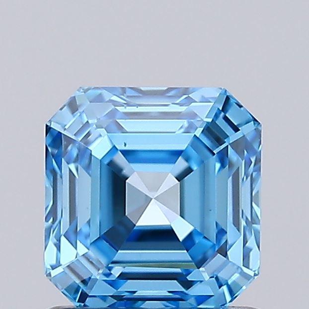 0.94 Ct. Fancy Vivid Blue Asscher Lab Grown Diamond