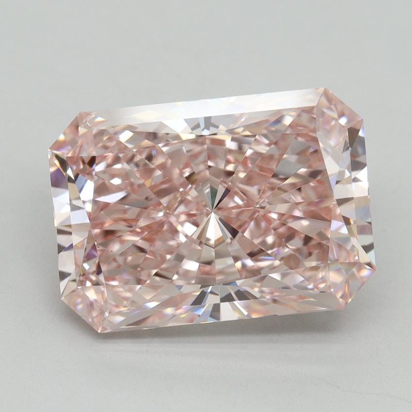 8.06 Ct. Fancy Intense Pink Radiant Lab Grown Diamond