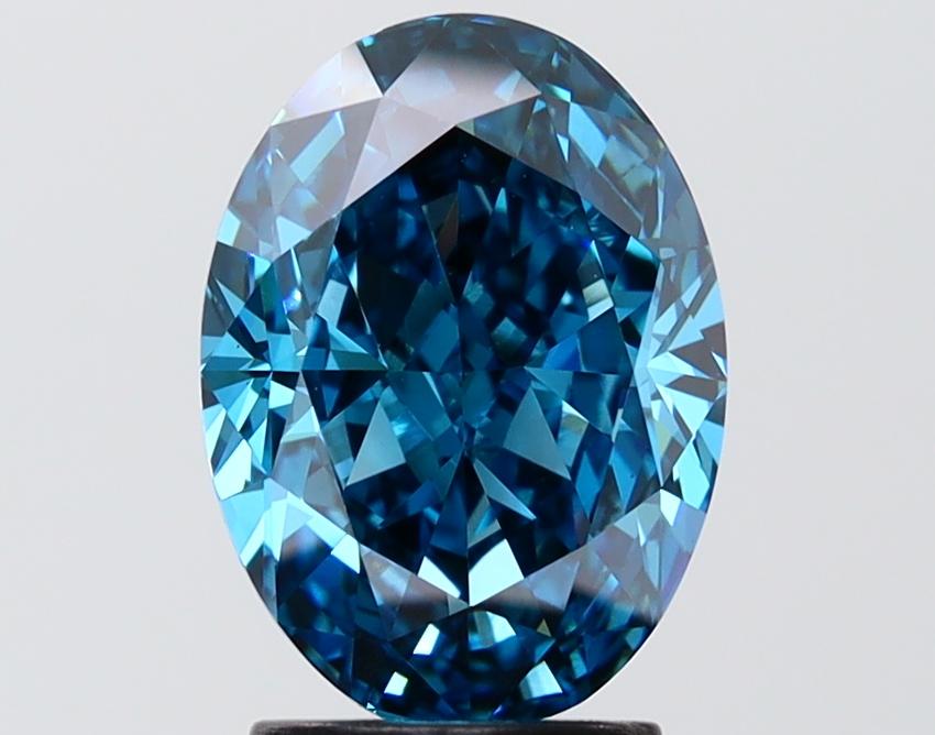 2.78 Ct. Fancy Vivid Blue Blue Oval Lab Grown Diamond