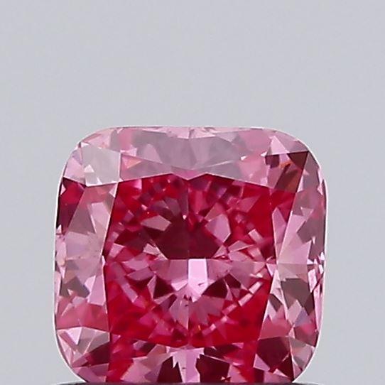 0.51 Ct. Fancy Vivid Pink Cushion Lab Grown Diamond