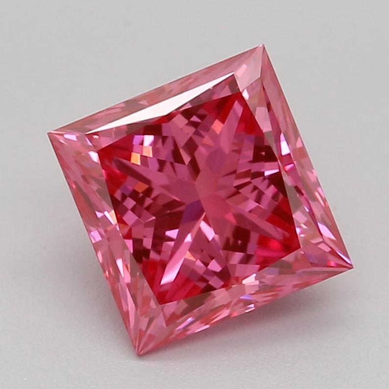 1.09 Ct. Fancy Vivid Pink Princess Lab Grown Diamond