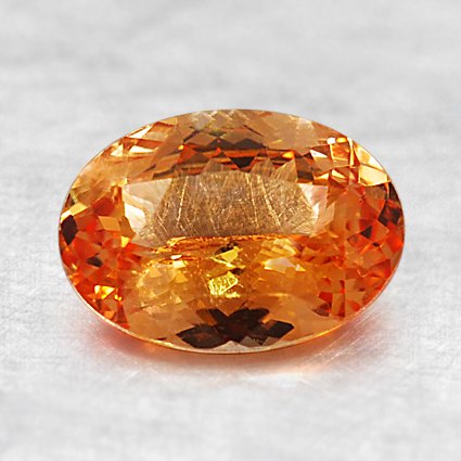 8X6mm Premium Orange Oval Sapphire