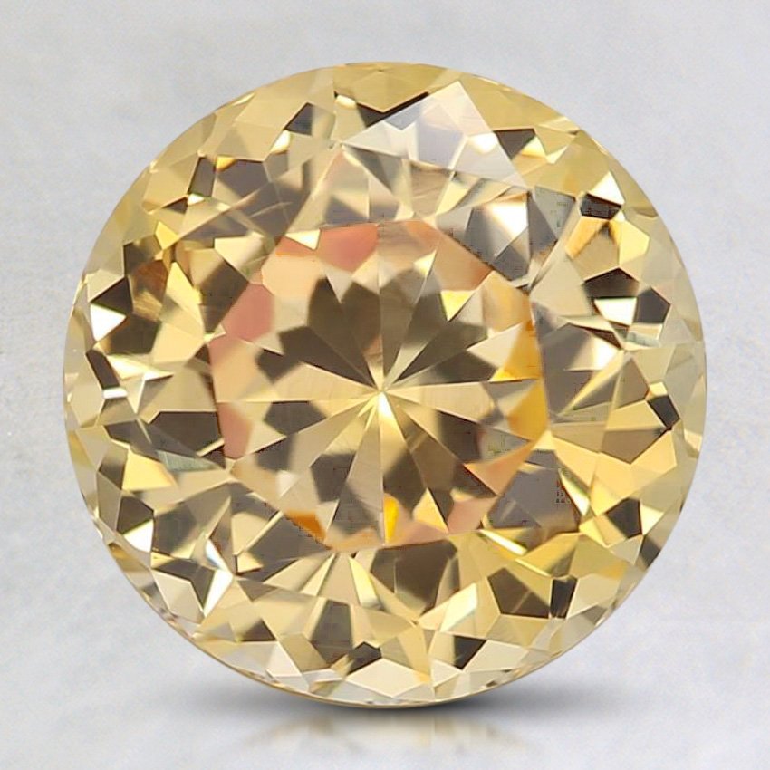 8.5mm Premium Light Orange Round Sapphire