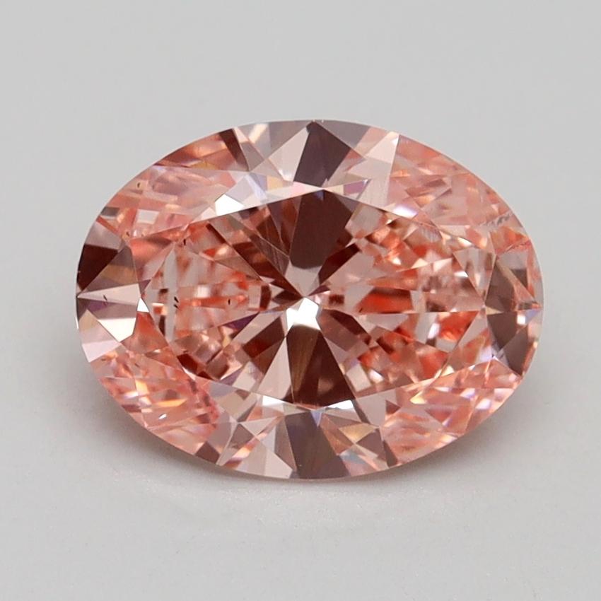 1.80 Ct. Fancy Intense Orangy Pink Oval Lab Grown Diamond