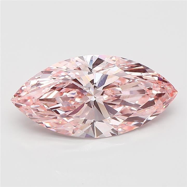4.61 Ct. Fancy Vivid Pink Marquise Lab Grown Diamond
