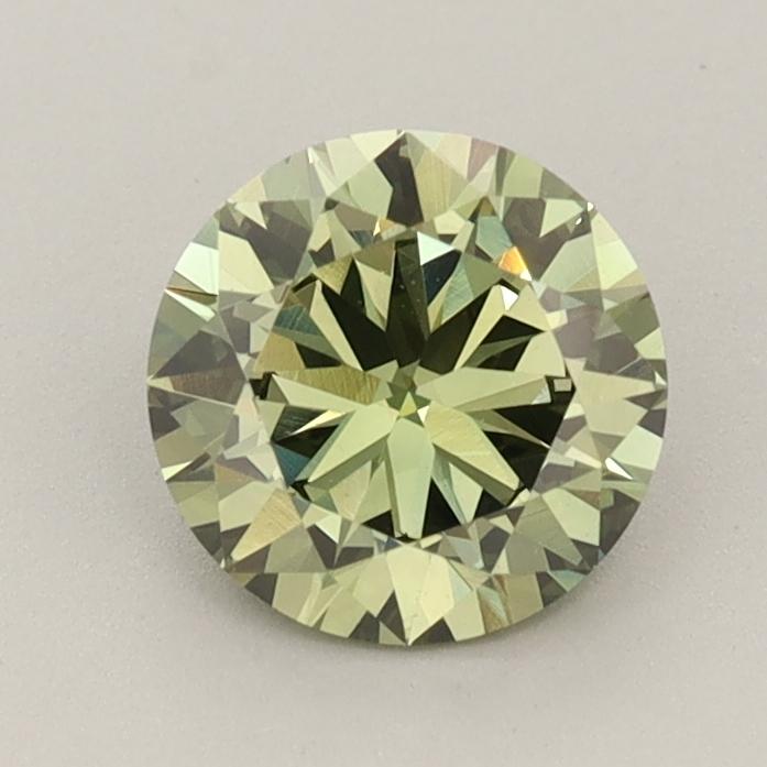 1.02 Ct. Fancy Vivid Green Round Lab Grown Diamond