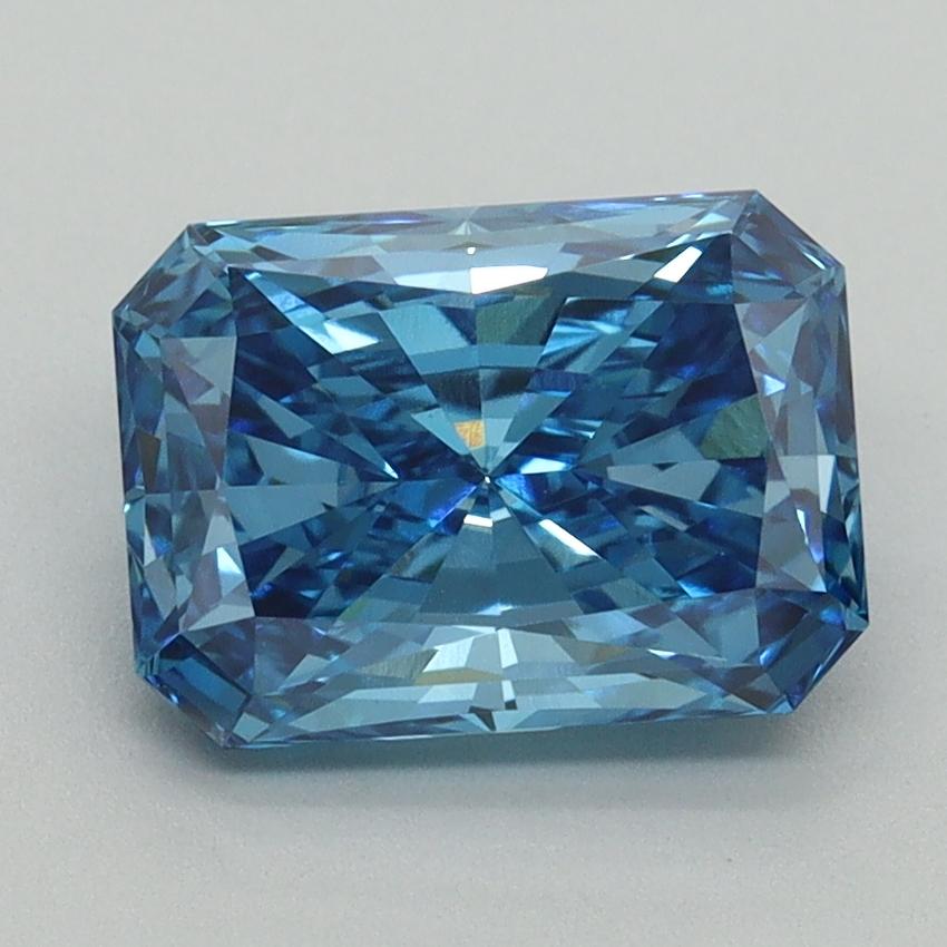2.11 Ct. Fancy Vivid Blue Radiant Lab Grown Diamond