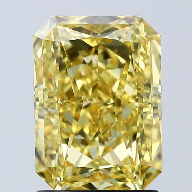 2.03 Ct. Fancy Vivid Yellow Radiant Lab Grown Diamond