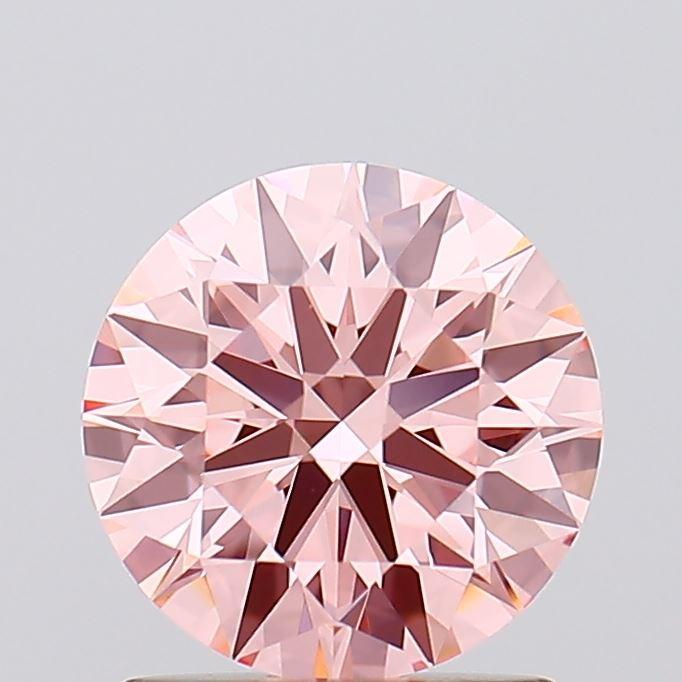 1.32 Ct. Fancy Vivid Pink Round Lab Grown Diamond