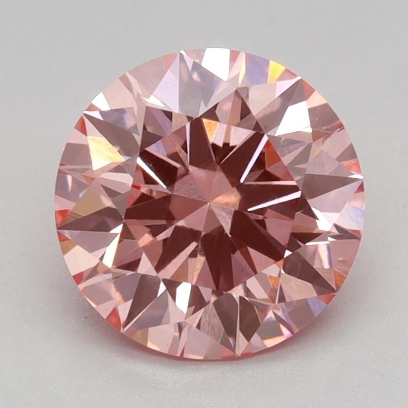 1.55 Ct. Fancy Vivid Pink Round Lab Grown Diamond