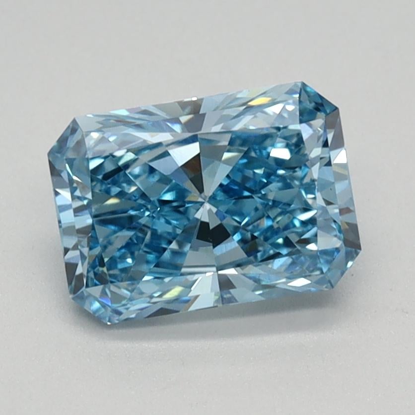 1.11 Ct. Fancy Vivid Blue Radiant Lab Grown Diamond