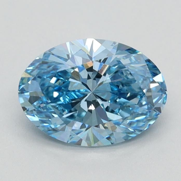 0.81 Ct. Fancy Vivid Blue Oval Lab Grown Diamond