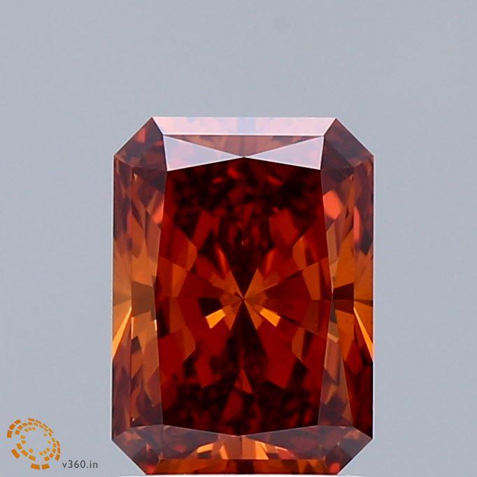 1.63 Ct. Fancy Vivid Orange Radiant Lab Grown Diamond