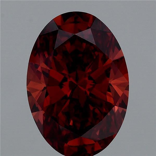3.58 Ct. Fancy Deep  Orange Oval Lab Grown Diamond