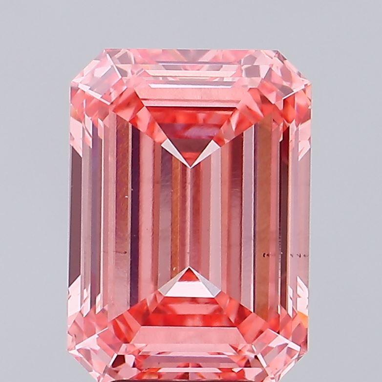5.05 Ct. Fancy Vivid  Pink Emerald Lab Grown Diamond